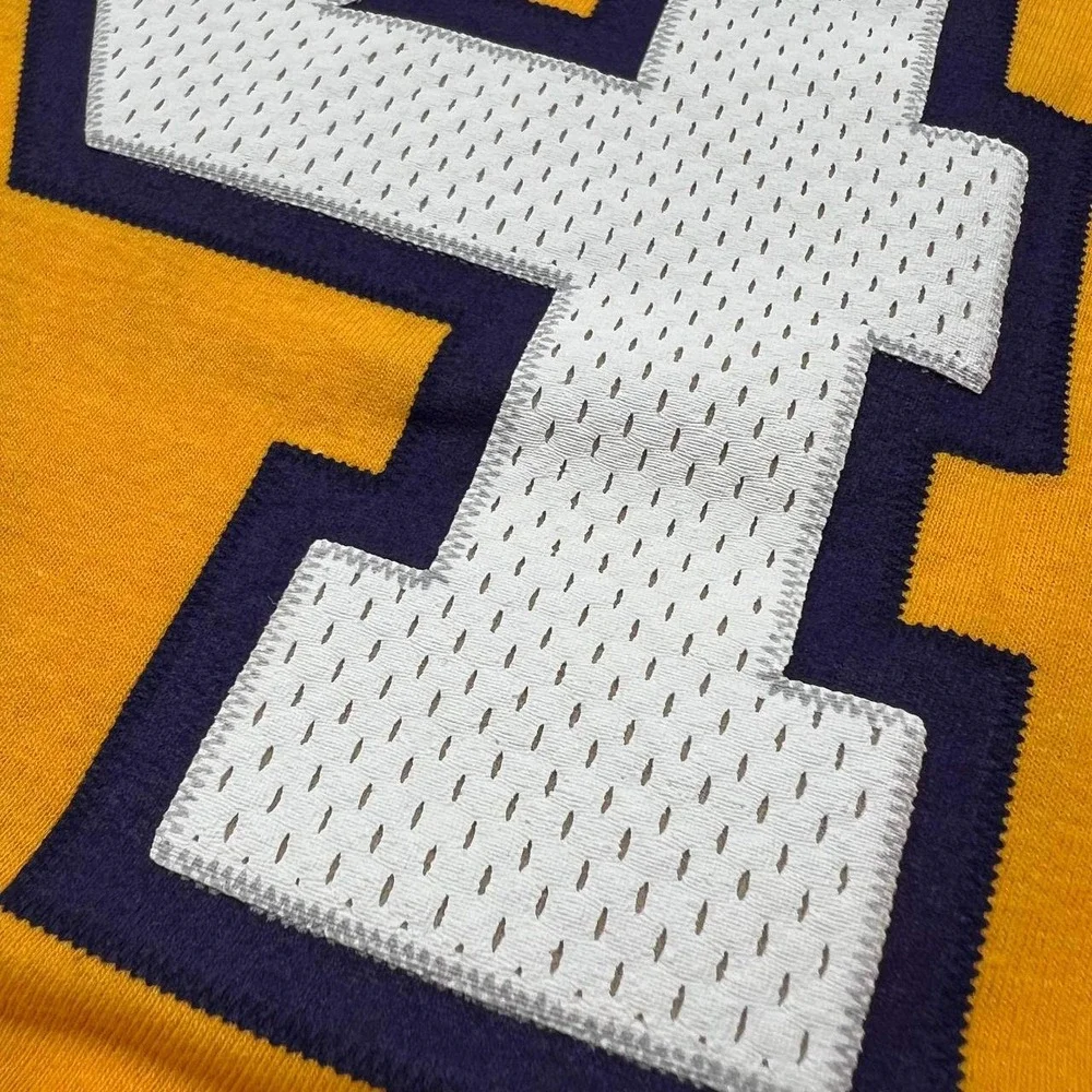 Vintage Los Angeles LA Lakers #24‎ Shirt Men XL Yellow Adidas Short Sleeve New